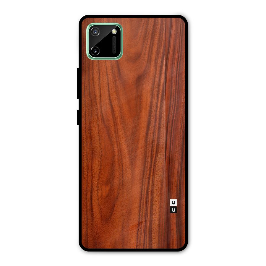 Wooden Texture Printed Metal Back Case for Realme C11