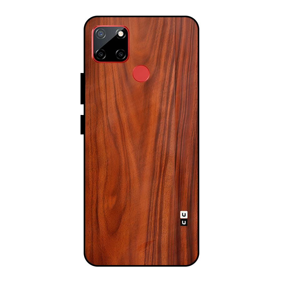 Wooden Texture Printed Metal Back Case for Realme C12