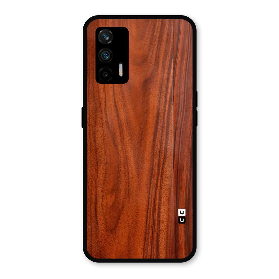 Wooden Texture Printed Metal Back Case for Realme GT 5G