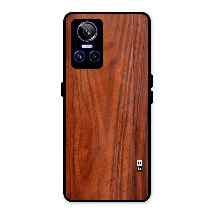 Wooden Texture Printed Metal Back Case for Realme GT Neo 3