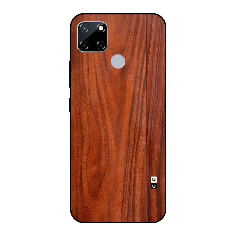 Wooden Texture Printed Metal Back Case for Realme Narzo 20