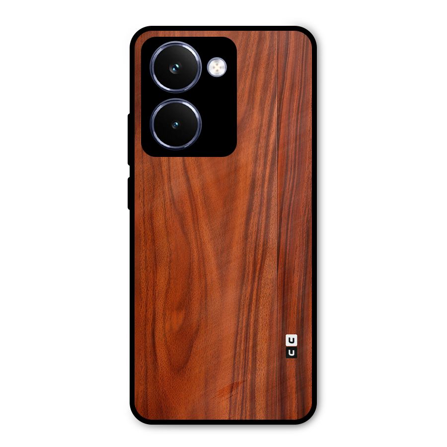 Wooden Texture Printed Metal Back Case for Realme P3 Ultra