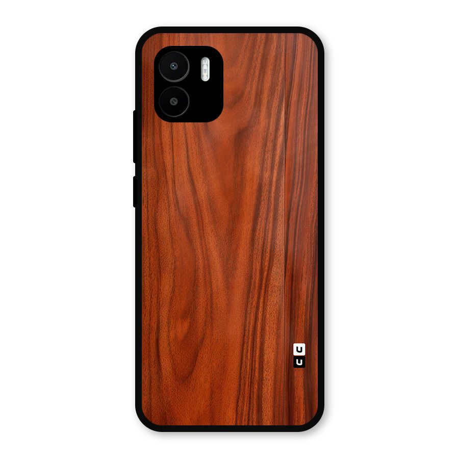 Wooden Texture Printed Metal Back Case for Redmi A1