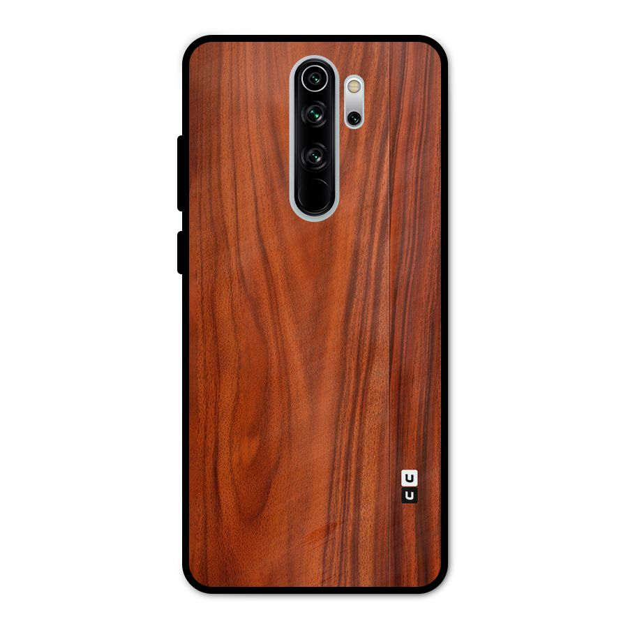 Wooden Texture Printed Metal Back Case for Redmi Note 8 Pro