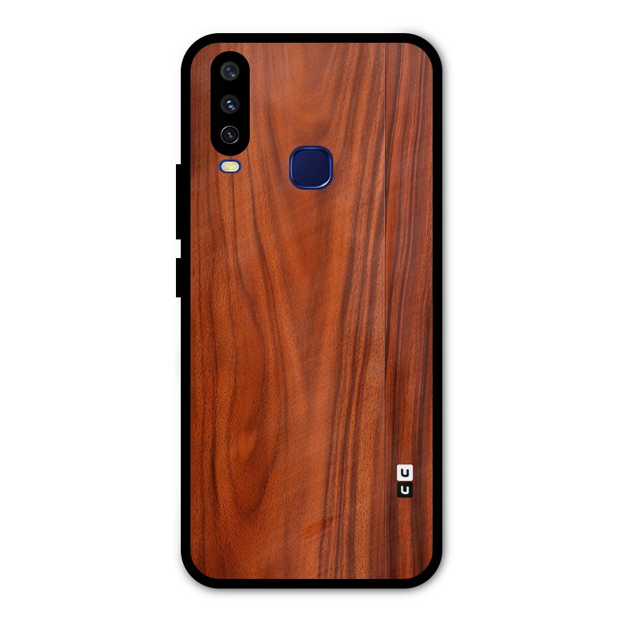 Wooden Texture Printed Metal Back Case for Vivo V17