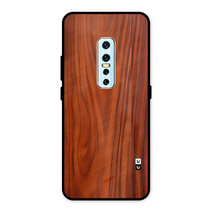 Wooden Texture Printed Metal Back Case for Vivo V17 Pro
