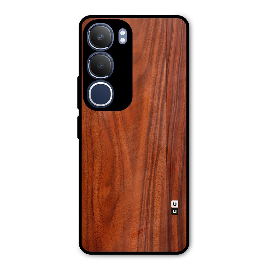 Wooden Texture Printed Metal Back Case for Vivo Y29