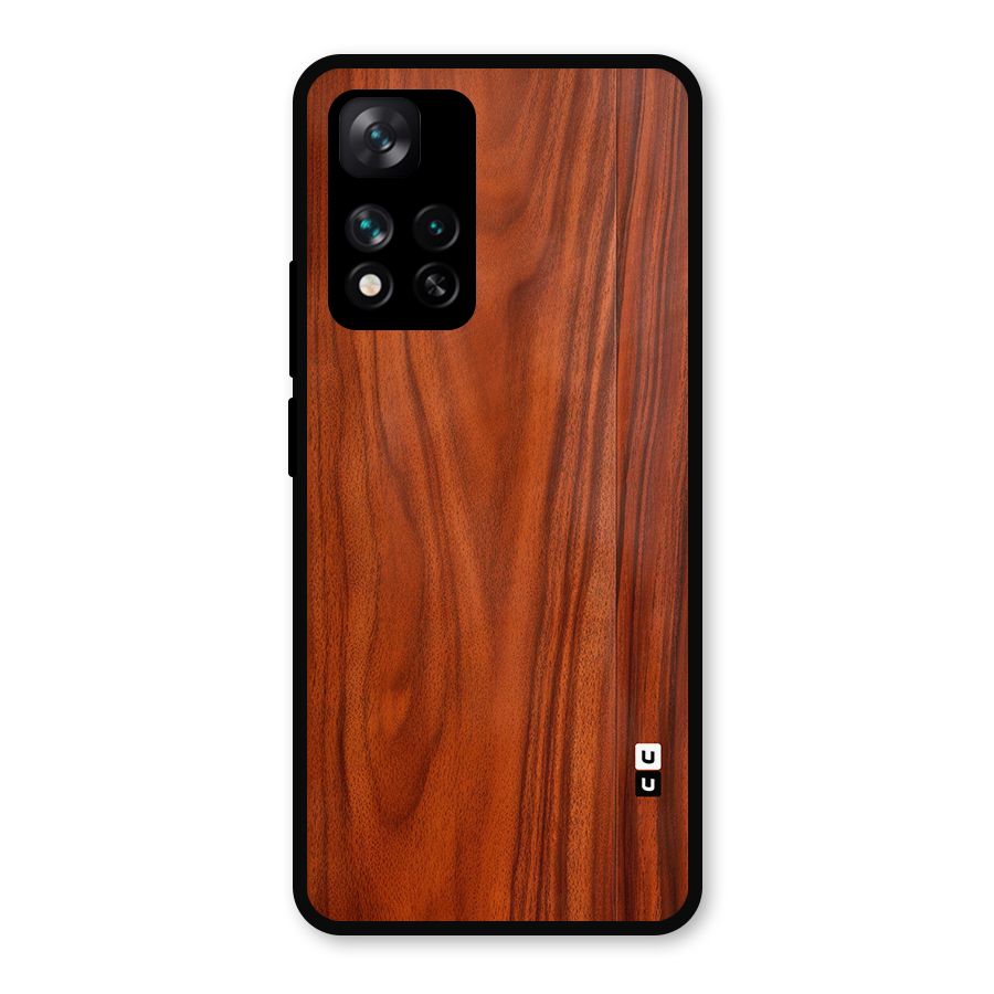 Wooden Texture Printed Metal Back Case for Xiaomi 11i Hypercharge 5G