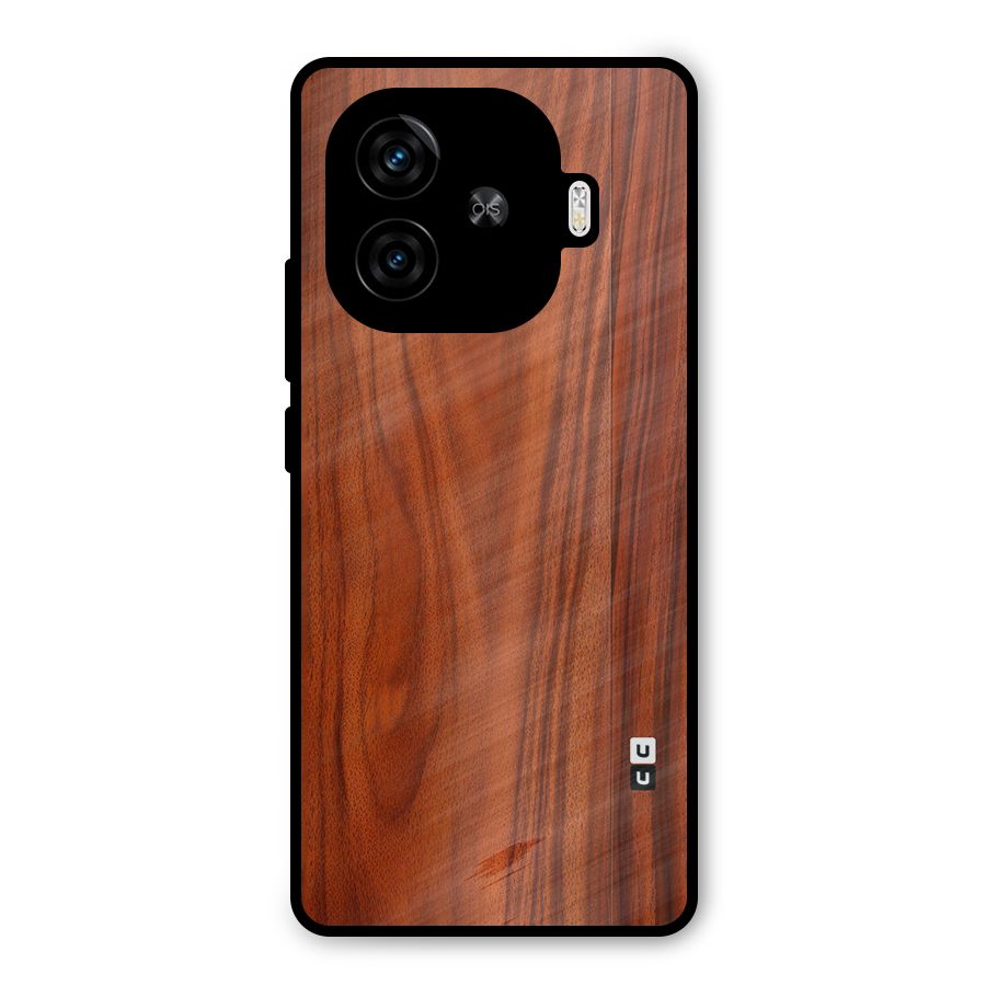 Wooden Texture Printed Metal Back Case for iQOO Neo 10R
