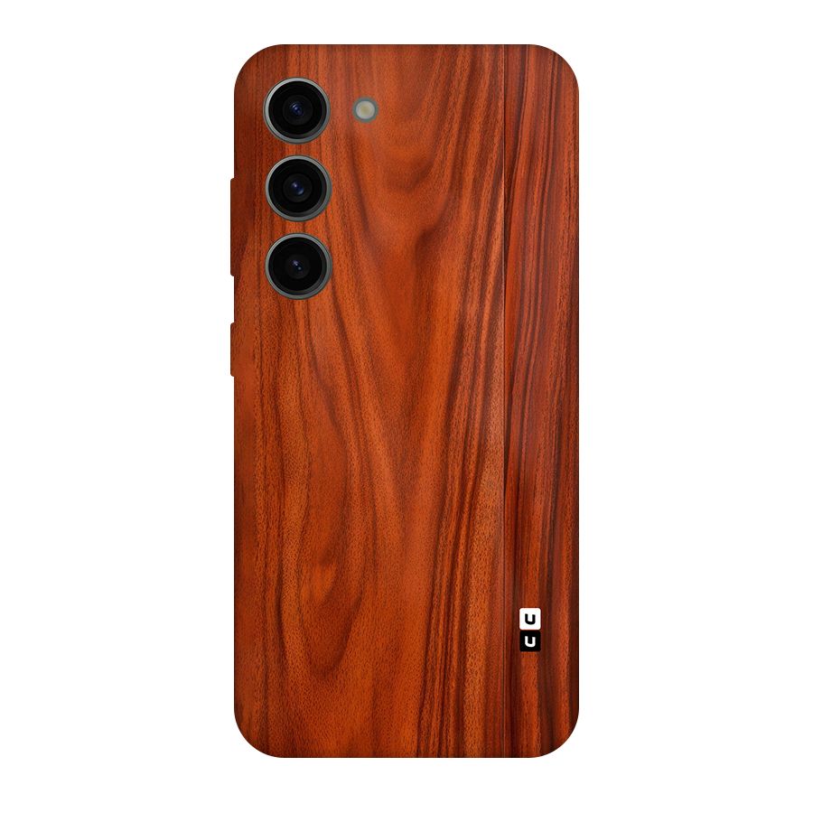 Wooden Texture Printed Original Polycarbonate Back Case for Galaxy S23