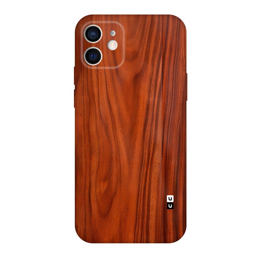 Wooden Texture Printed Original Polycarbonate Back Case for iPhone 12