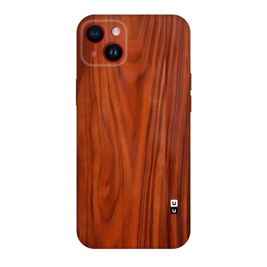 Wooden Texture Printed Original Polycarbonate Back Case for iPhone 14 Plus