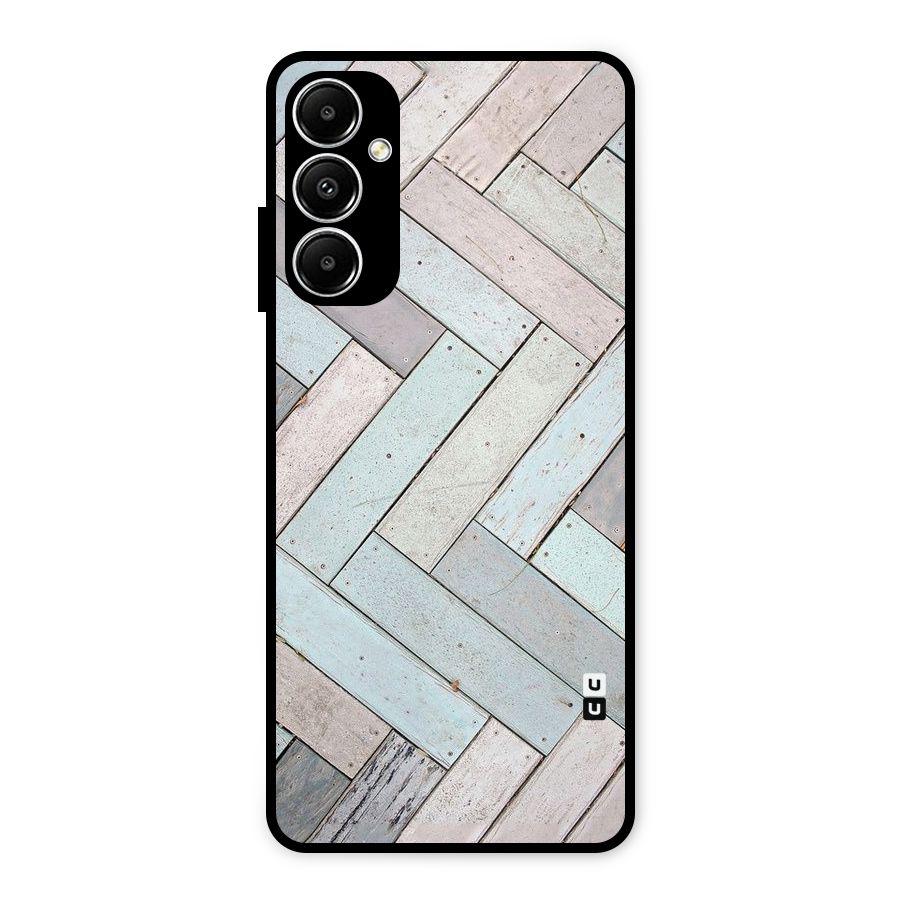 Wooden ZigZag Design Metal Back Case for Galaxy A05s