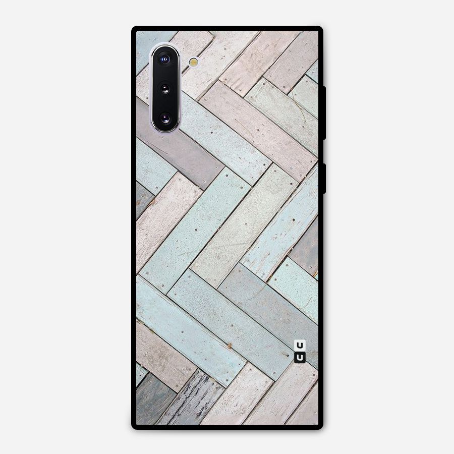 Wooden ZigZag Design Metal Back Case for Galaxy Note 10