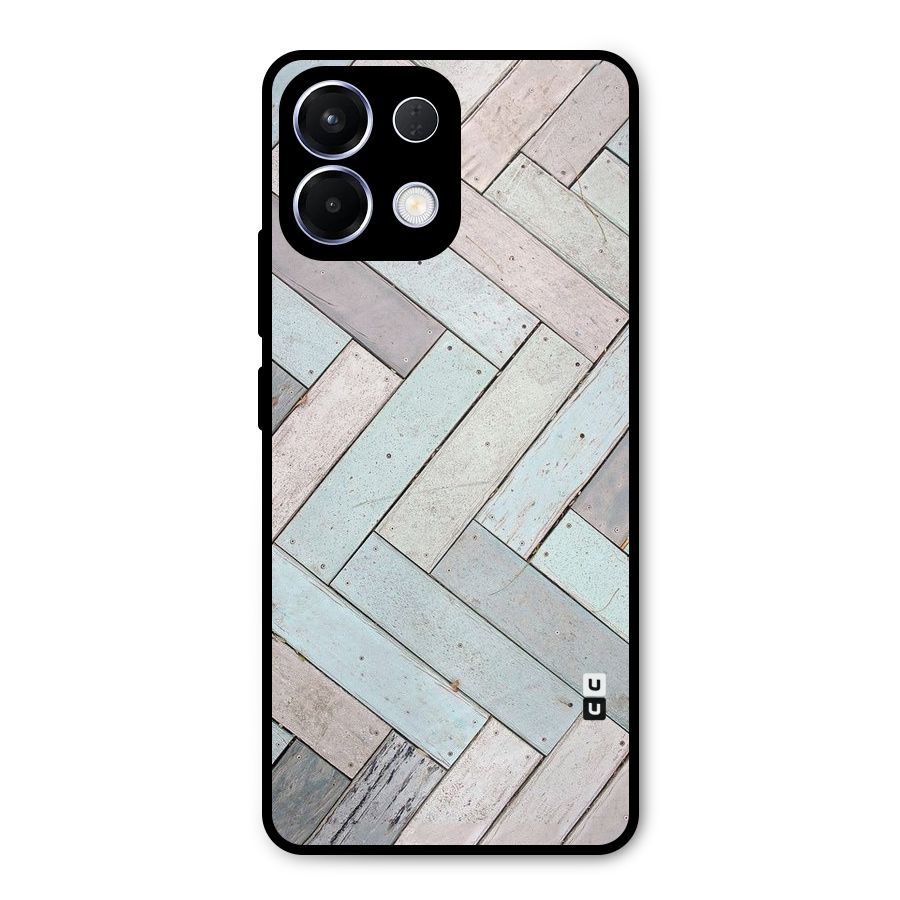 Wooden ZigZag Design Metal Back Case for Oppo K13