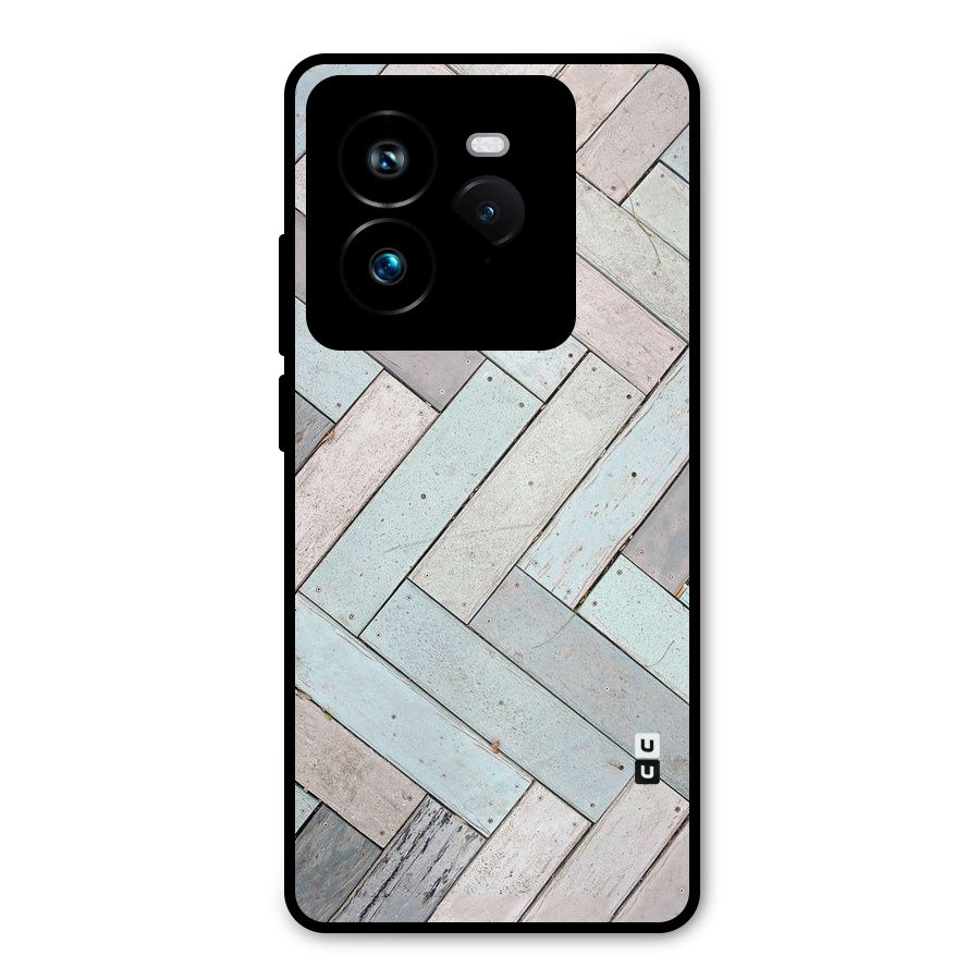 Wooden ZigZag Design Metal Back Case for Realme GT 7 Pro