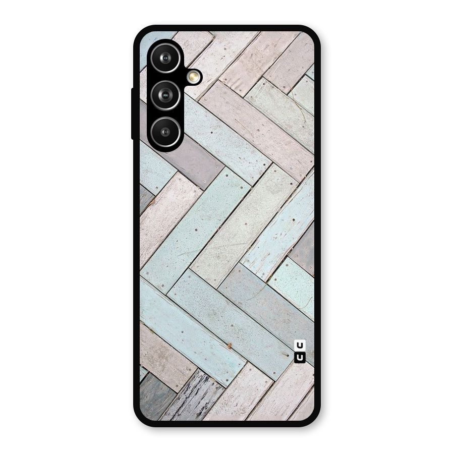 Wooden ZigZag Design Metal Back Case for Samsung Galaxy M54