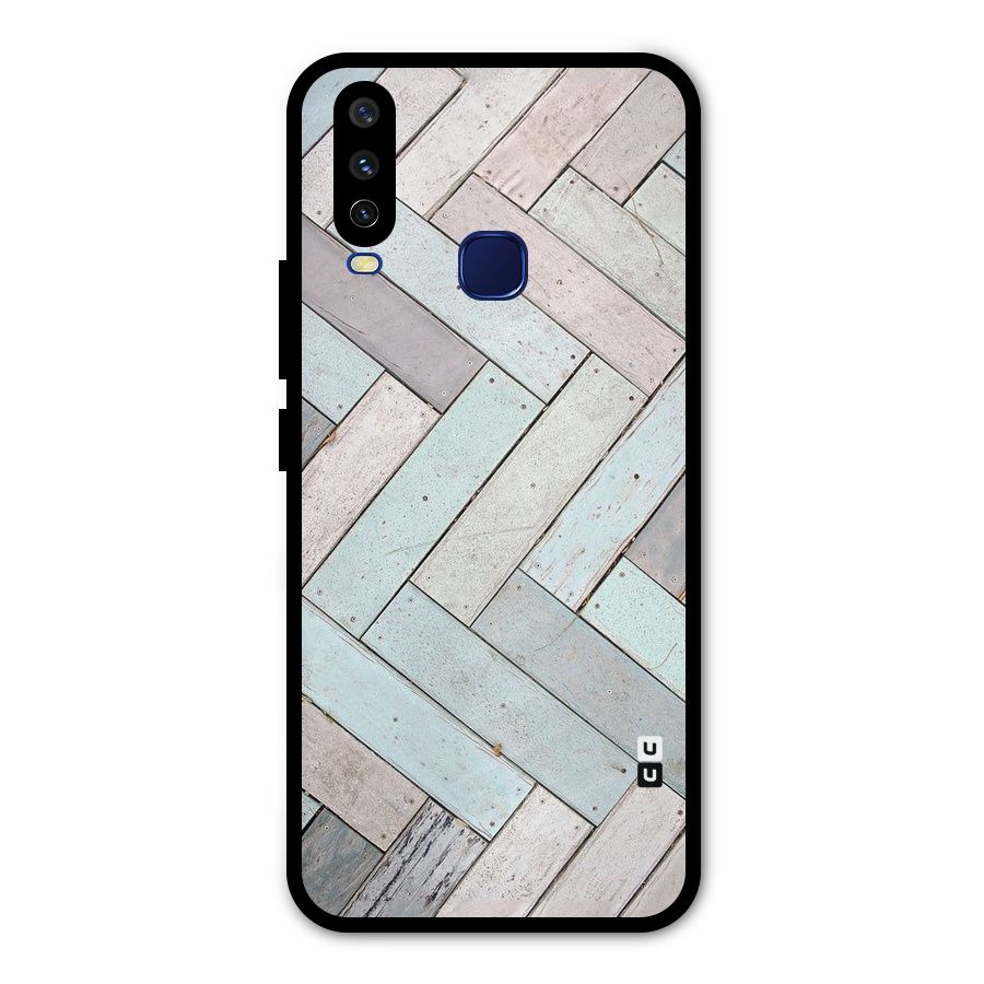 Wooden ZigZag Design Metal Back Case for Vivo V17