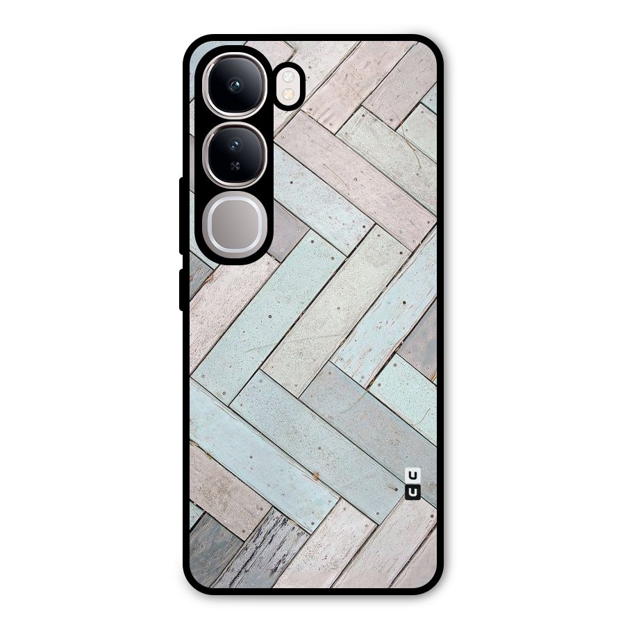 Wooden ZigZag Design Metal Back Case for Vivo Y300