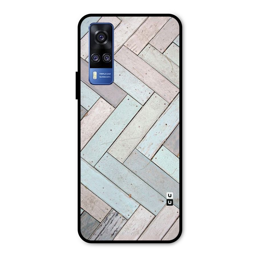 Wooden ZigZag Design Metal Back Case for Vivo Y31