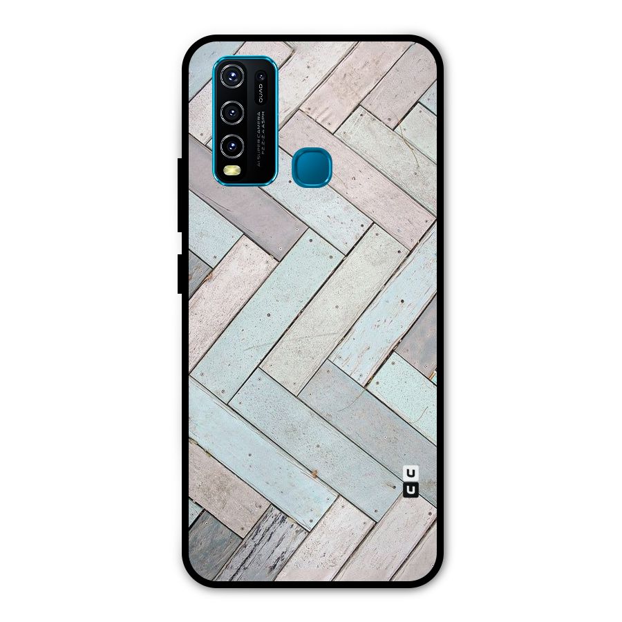 Wooden ZigZag Design Metal Back Case for Vivo Y50