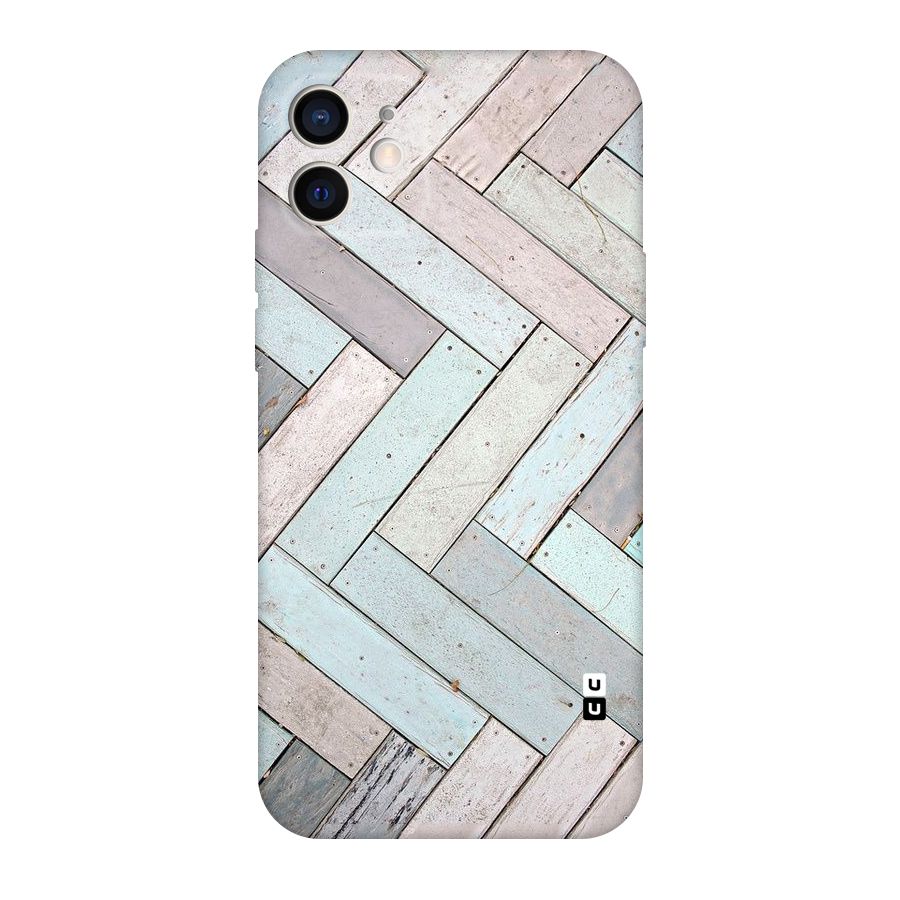 Wooden ZigZag Design Original Polycarbonate Back Case for iPhone 12