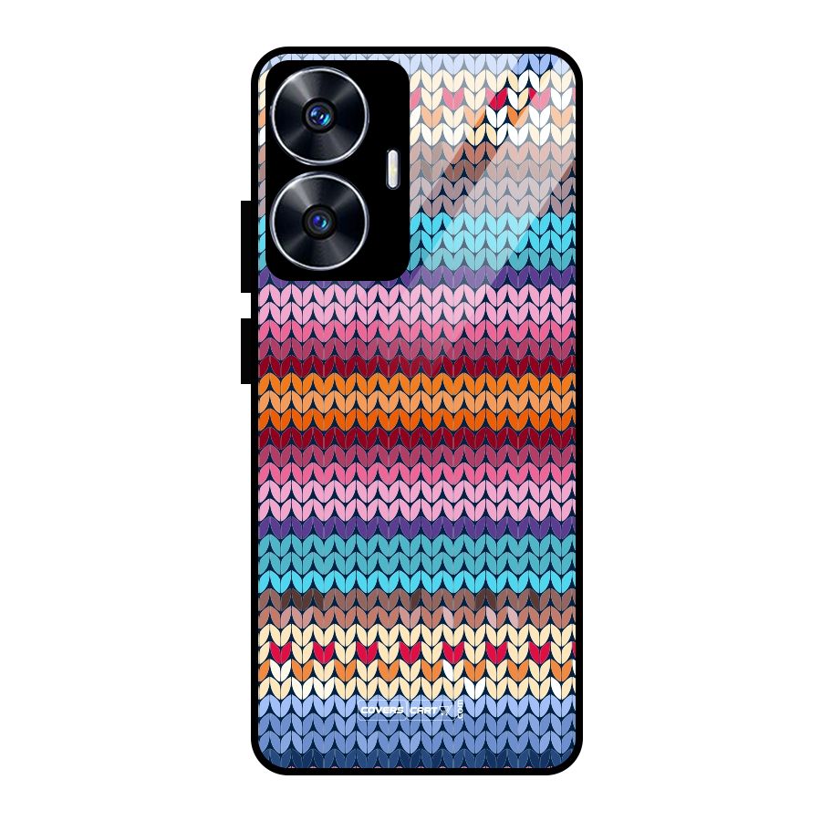 Woolen Glass Back Case for Realme Narzo N55