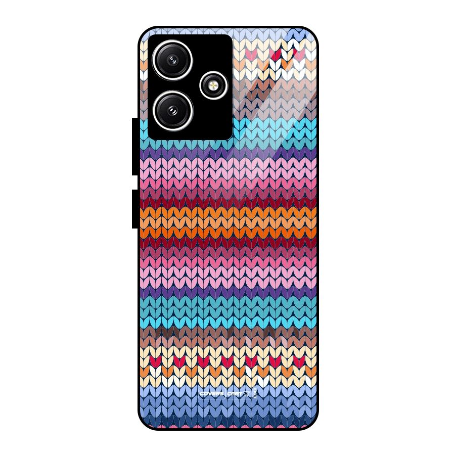 Woolen Glass Back Case for Redmi 12 5G