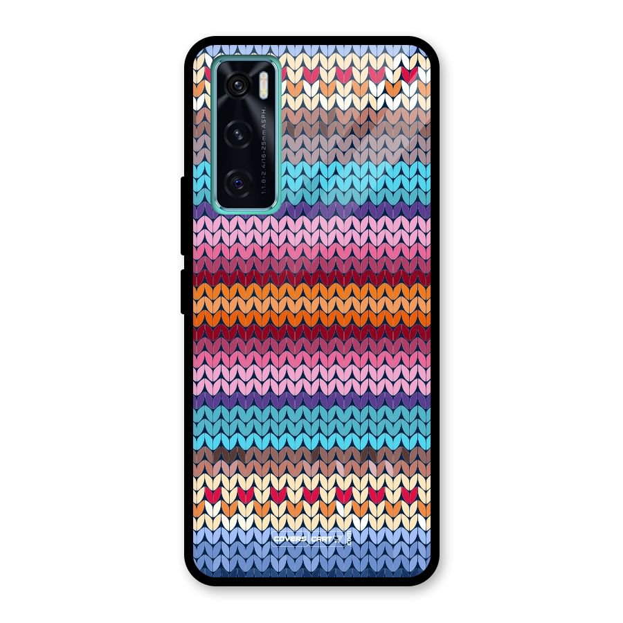 Woolen Glass Back Case for Vivo V20 SE