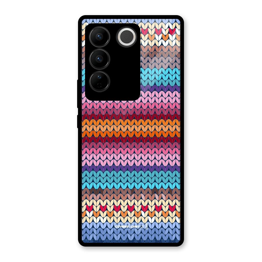 Woolen Glass Back Case for Vivo V27 Pro
