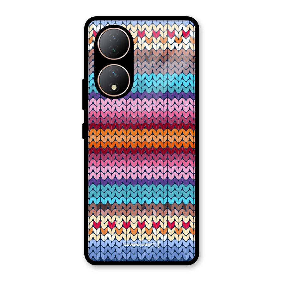 Woolen Glass Back Case for Vivo Y100A