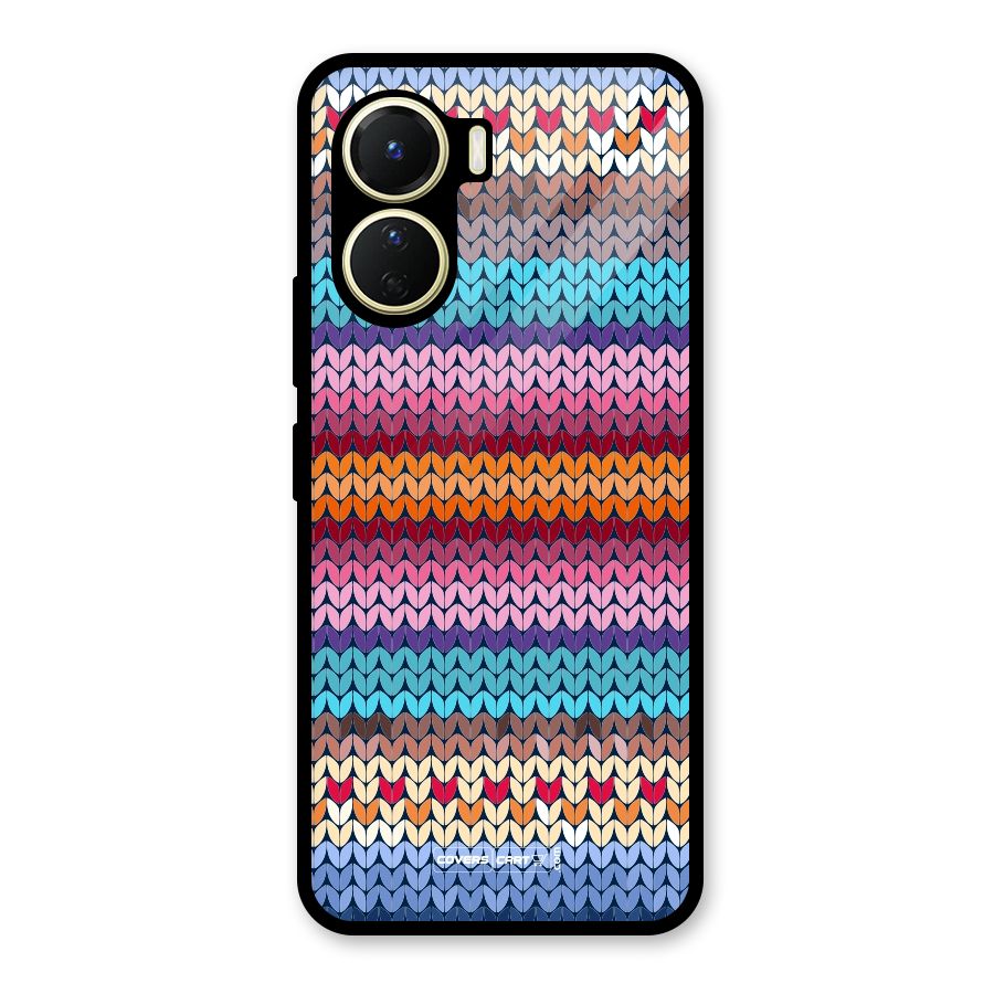 Woolen Glass Back Case for Vivo Y16