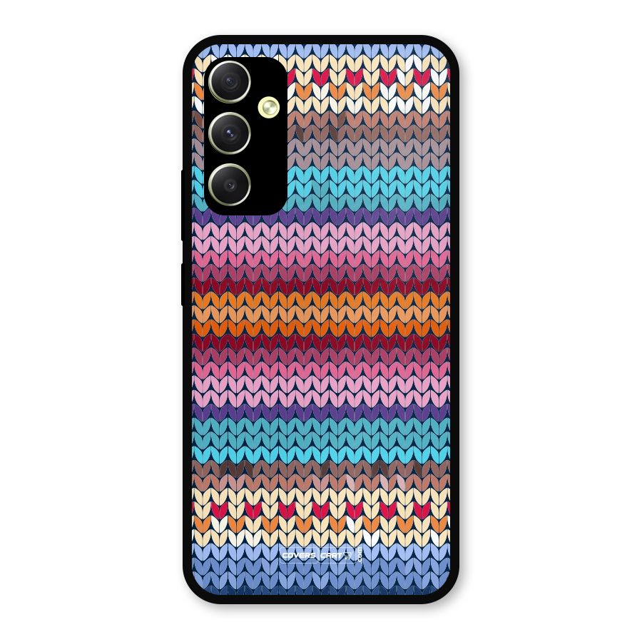 Woolen Metal Back Case for Galaxy A34