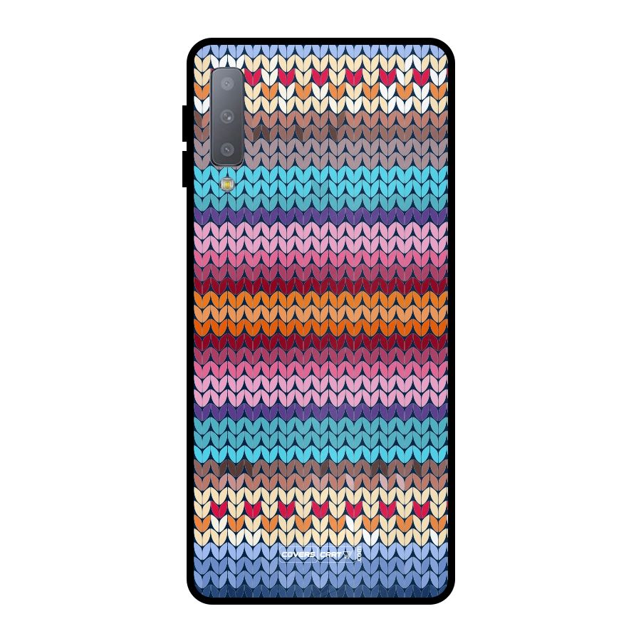 Woolen Metal Back Case for Galaxy A7 (2018)