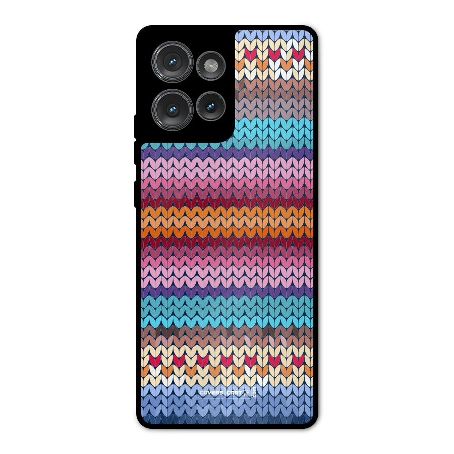 Woolen Metal Back Case for Motorola Edge 50