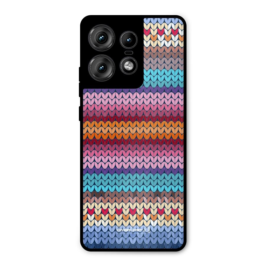 Woolen Metal Back Case for Motorola Edge 50 Pro