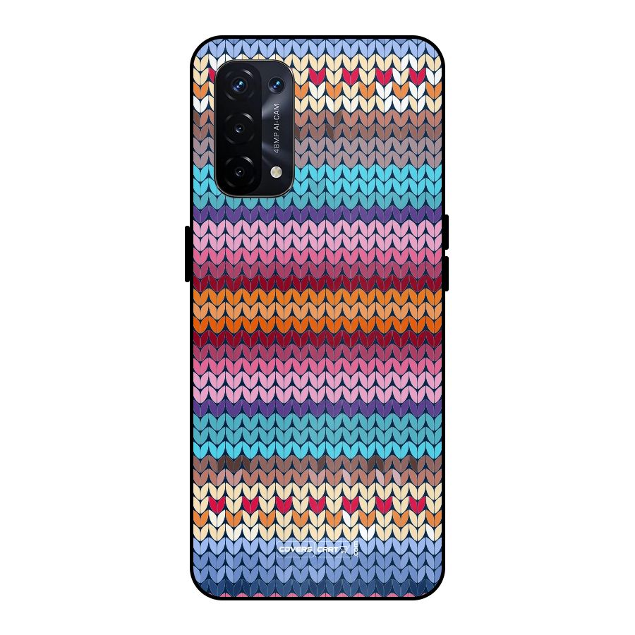 Woolen Metal Back Case for Oppo A74 5G