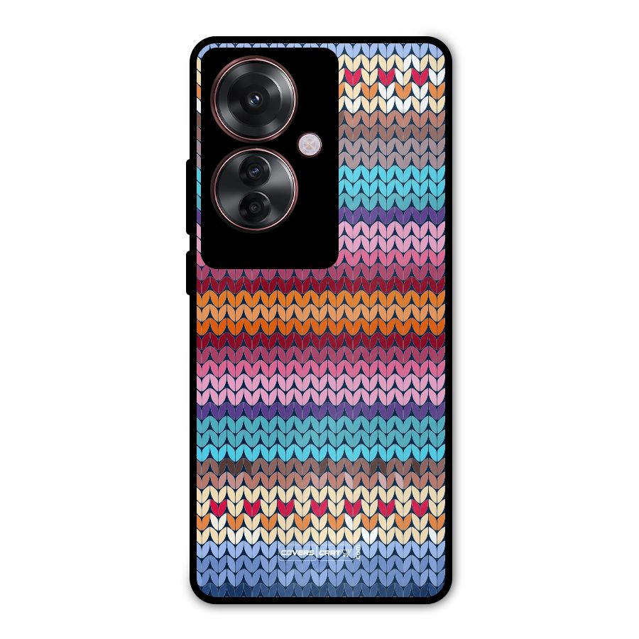 Woolen Metal Back Case for Oppo F25 Pro