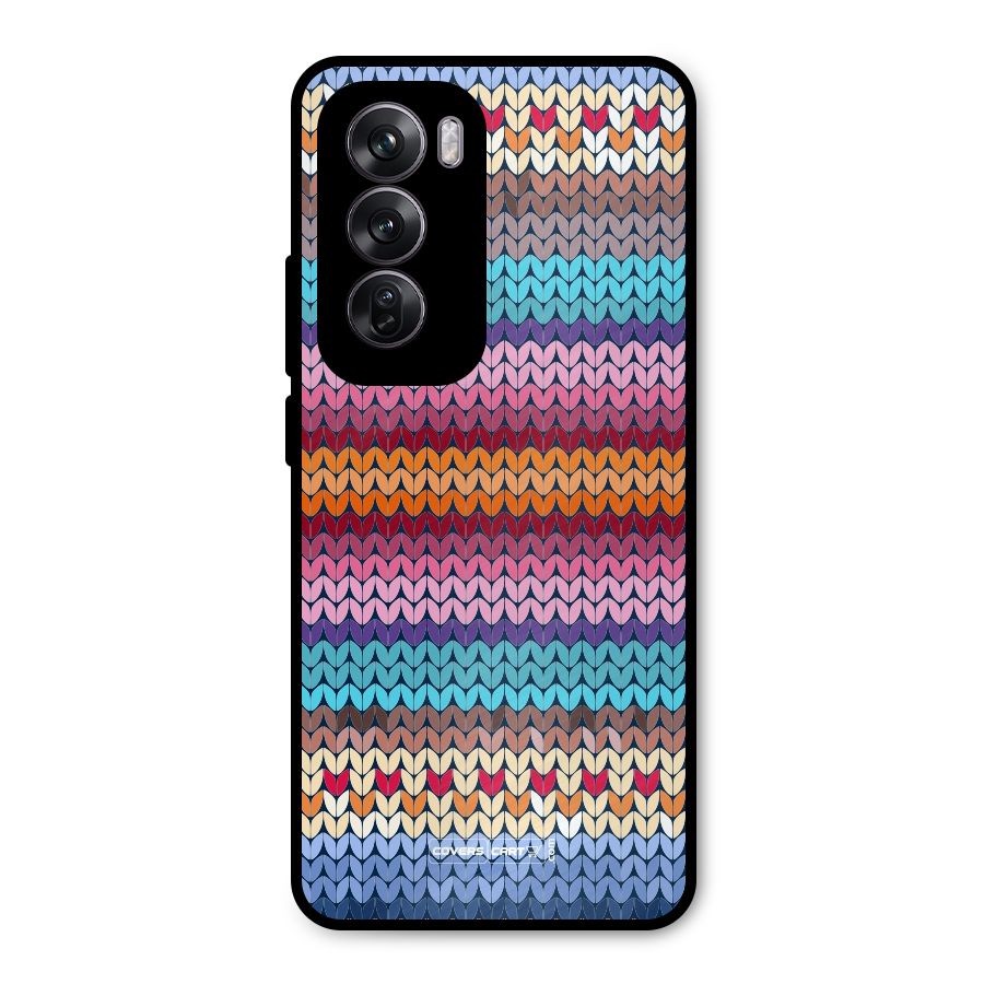Woolen Metal Back Case for Oppo Reno12 Pro