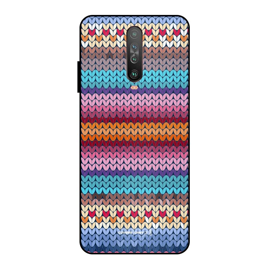 Woolen Metal Back Case for Poco X2