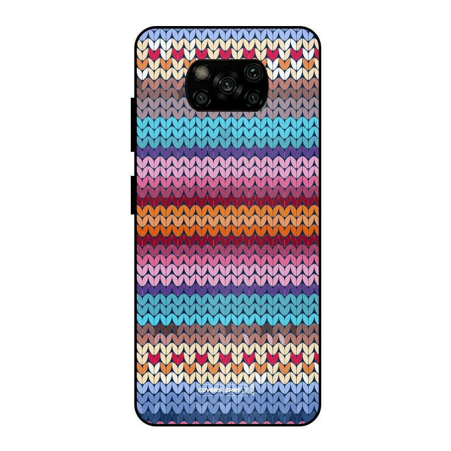 Woolen Metal Back Case for Poco X3