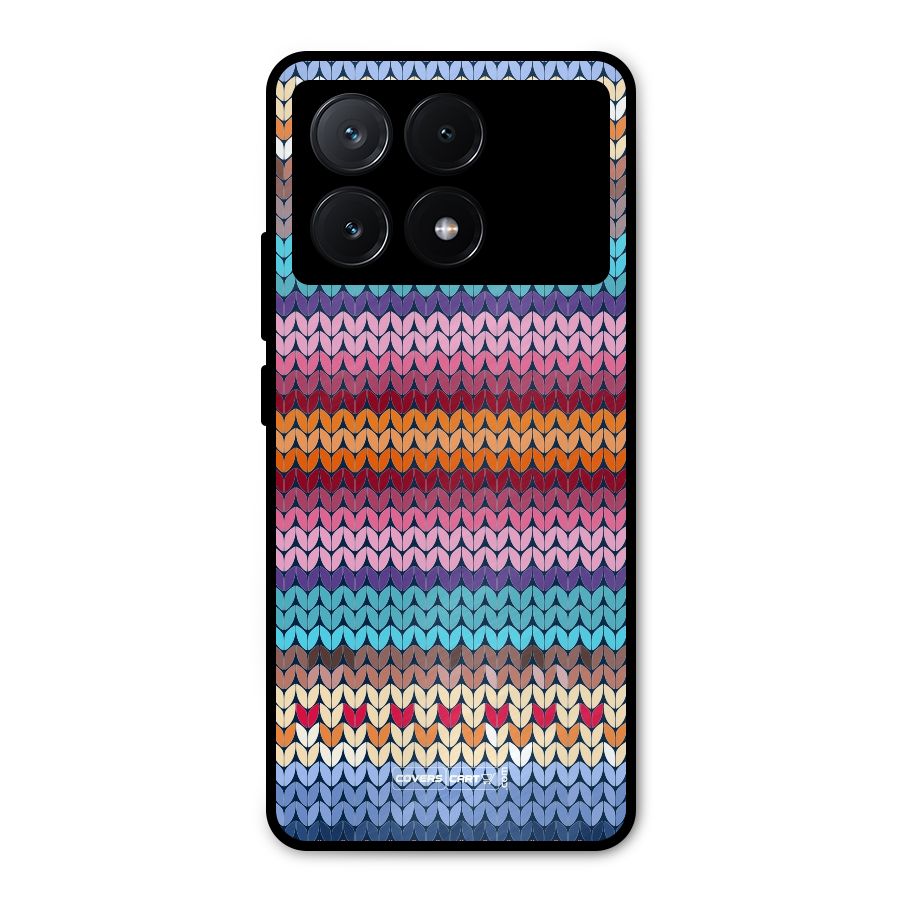 Woolen Metal Back Case for Poco X6 Pro