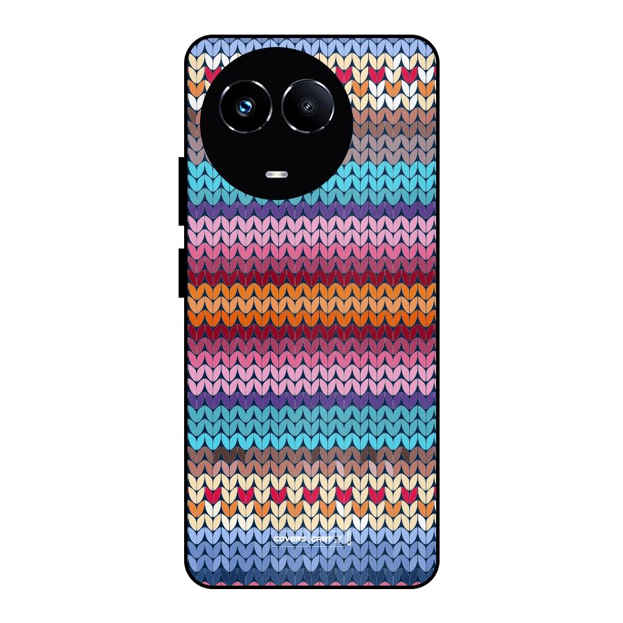 Woolen Metal Back Case for Realme Narzo 60X