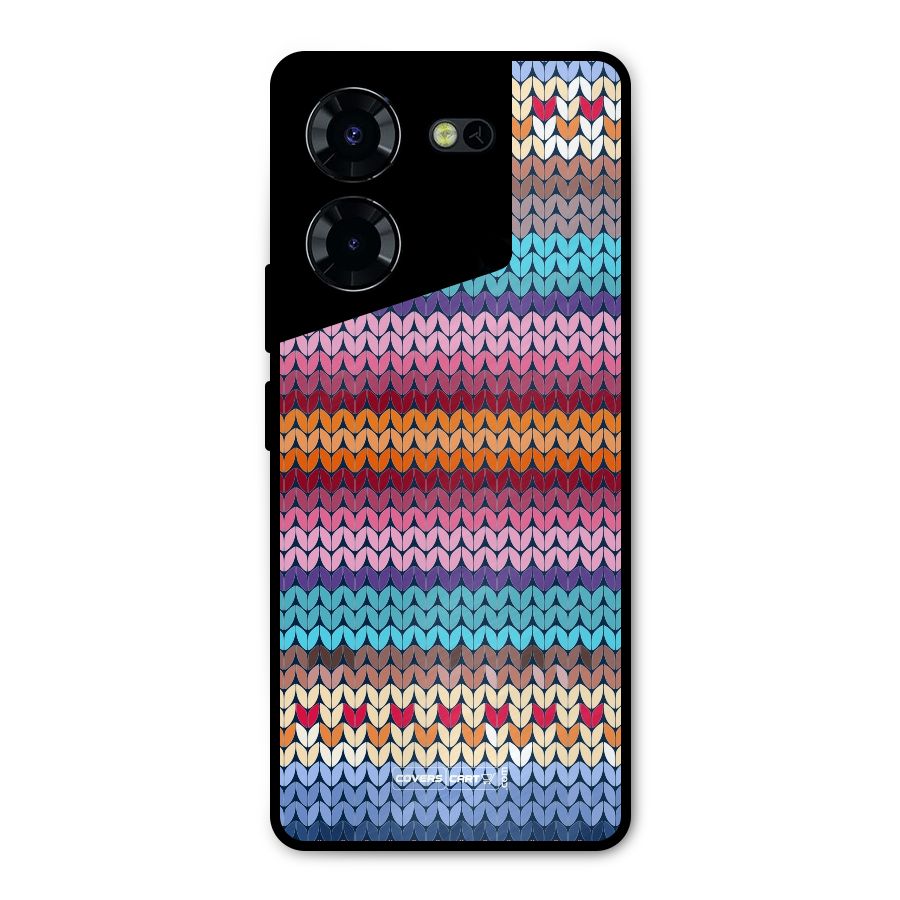 Woolen Metal Back Case for Tecno Pova 5 Pro 5G