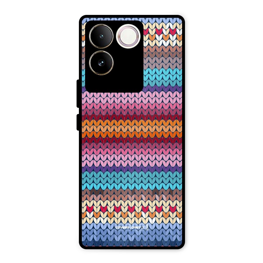 Woolen Metal Back Case for Vivo T2 Pro