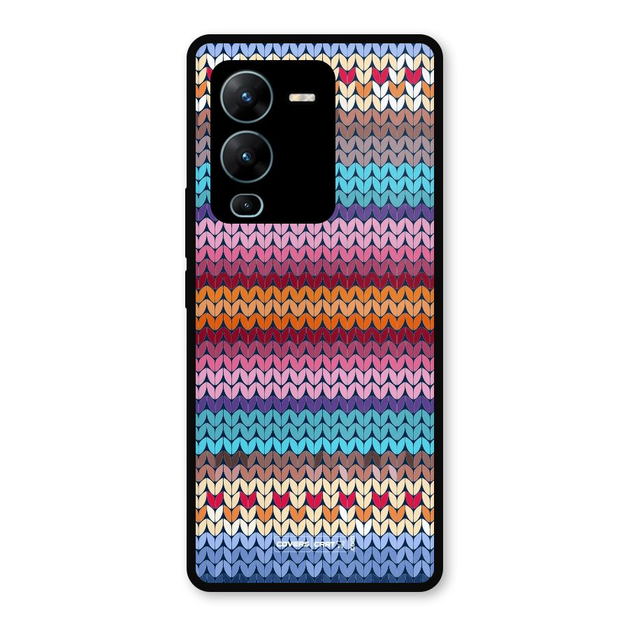 Woolen Metal Back Case for Vivo V25 Pro