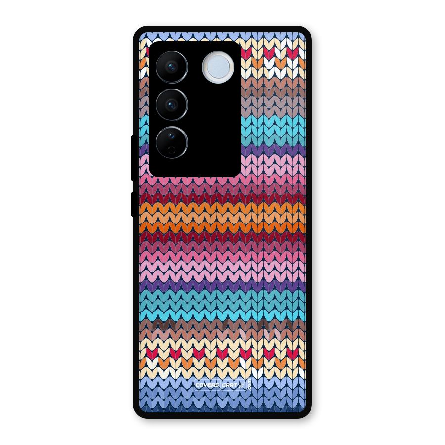 Woolen Metal Back Case for Vivo V27