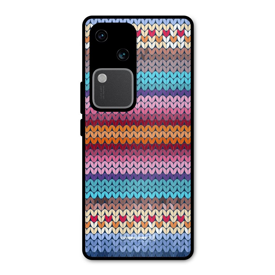 Woolen Metal Back Case for Vivo V30 Pro