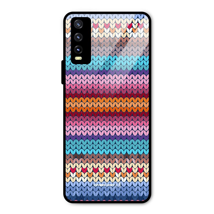 Woolen Metal Back Case for Vivo Y20 2021