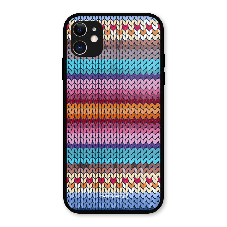 Woolen Metal Back Case for iPhone 11